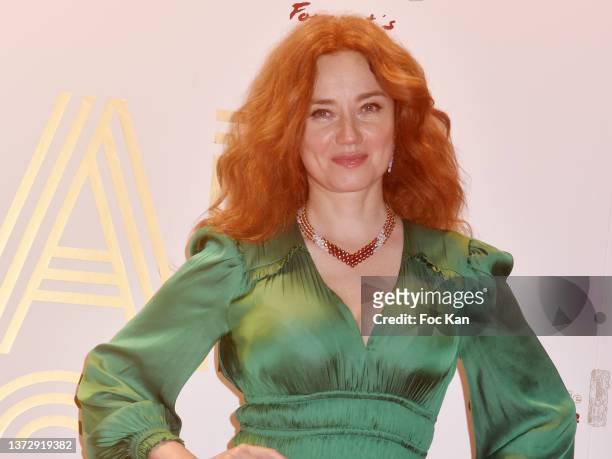 Marine Delterme attends the photocall during the 47th Cesar Film Awards Ceremony At Le Fouquet's on February 25, 2022 in Paris, France.
