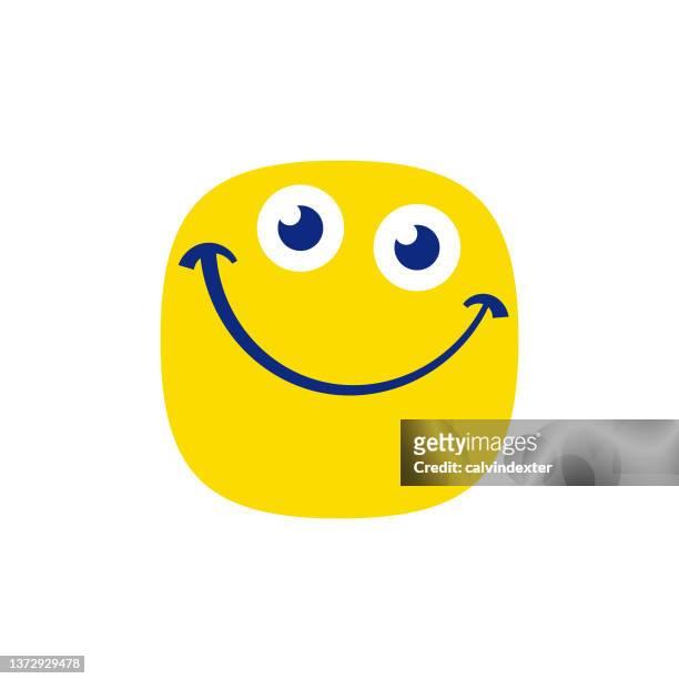 emoticon cute cube shaped design - smiley faces stock illustrations