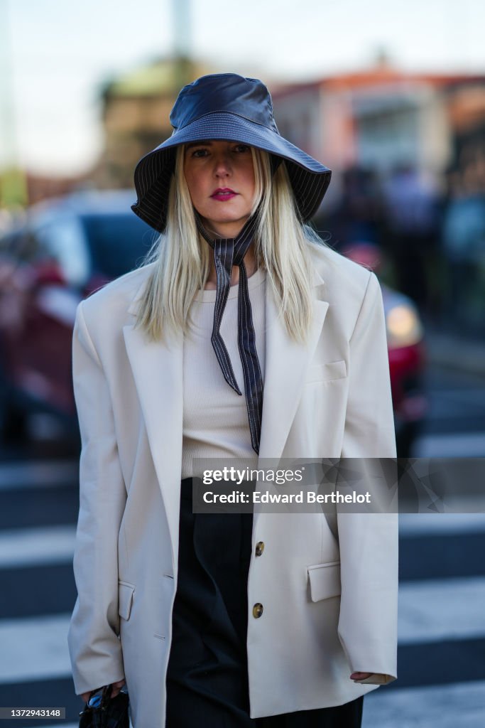 Street Style - Day 3 - Milan Fashion Week Fall/Winter 2022/2023