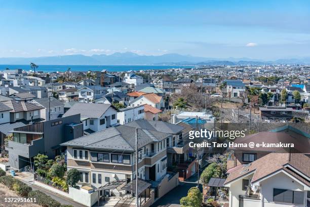 the residential district by the sea in kanagawa of japan - 日本　住宅街 個照片及圖片檔
