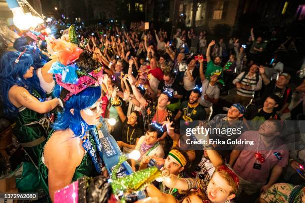 The Krewe of Muses parade takes place on February 24, 2022 in New Orleans, Louisiana. 2021 Mardi Gras parades and balls were cancelled in an effort...