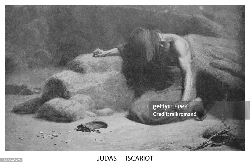 Old engraved illustration of Judas Iscariot