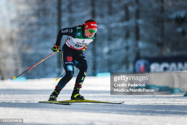 Katharina Hennig of Germany competes during the Individual Sprint at the FIS World Cup Cross-Country Lahti on February 26, 2022 in Lahti, Finland.