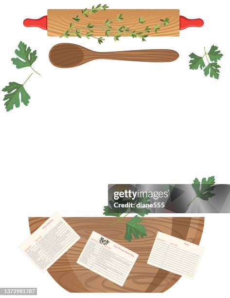 foods and cooking background with copy space on a transparent background - 食譜 幅插畫檔、美工圖案、卡通及圖標