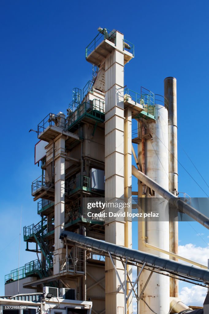 Construction industry concrete plant and equipment - Cement production factory on mining quarry
