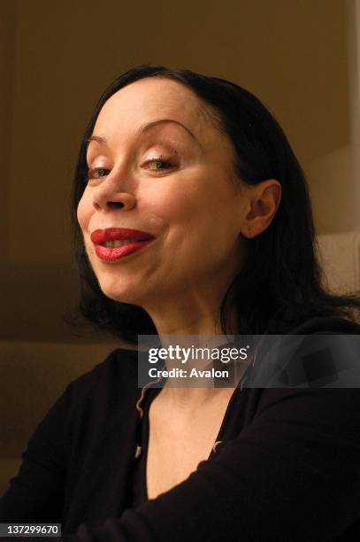 Classical singer Maria Ewing photographed at home in West Sussex, UK 2001.