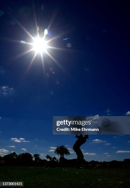 Daniel Berger plays his shot from the fifth tee during the third round of The Honda Classic at PGA National Resort And Spa on February 26, 2022 in...