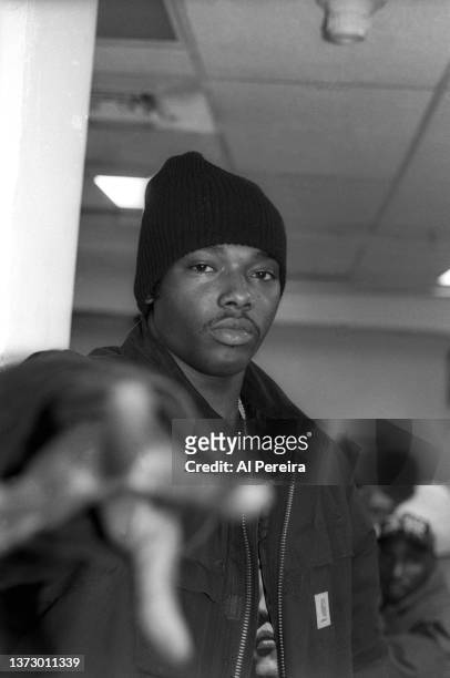 Rapper Treach of the Hip-Hop group Naughty By Nature appears backstage after he performs in concert at The Apollo Theater on February 22, 1992 in New...