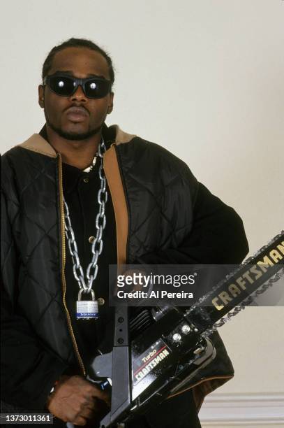 Rapper Treach of the Hip-Hop group Naughty By Nature appears in a portrait taken on February 10, 1993 in Brooklyn, New York.