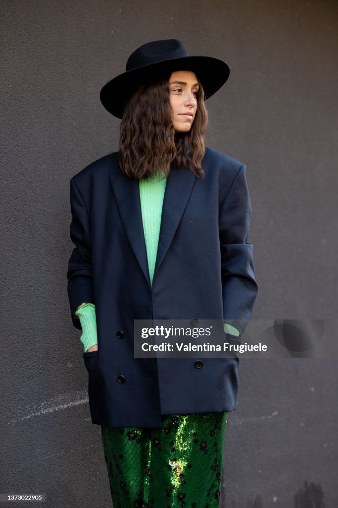 Street Style - Day 4 - Milan Fashion Week Fall/Winter 2022/2023