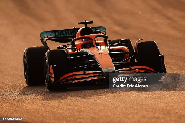 Daniel Ricciardo of Australia driving the McLaren F1 Team MCL36 Mercedes during Day Three of F1 Testing at Circuit de Barcelona-Catalunya on February...