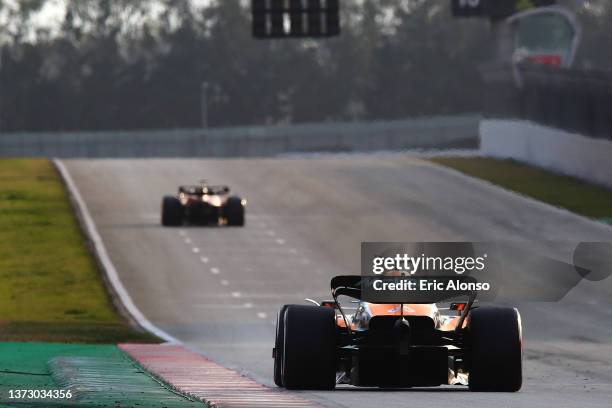 Daniel Ricciardo of Australia driving the McLaren F1 Team MCL36 Mercedes during Day Three of F1 Testing at Circuit de Barcelona-Catalunya on February...