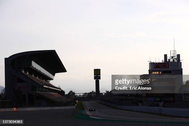 General view of the Circuit de Barcelona-Catalunya during Day Three of F1 Testing at Circuit de Barcelona-Catalunya on February 25, 2022 in...
