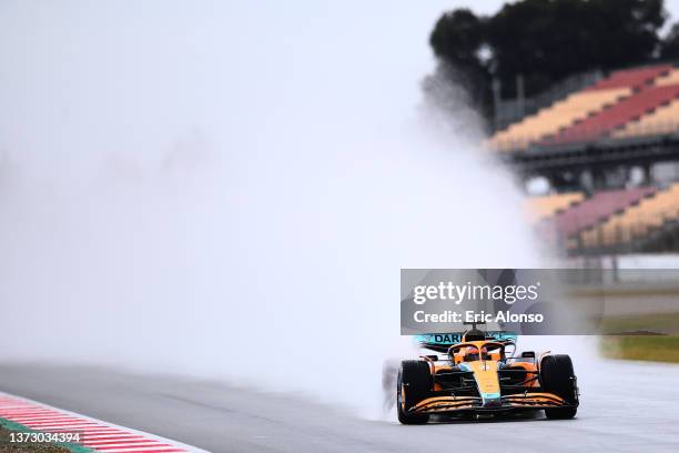 Daniel Ricciardo of Australia driving the McLaren F1 Team MCL36 Mercedes during Day Three of F1 Testing at Circuit de Barcelona-Catalunya on February...