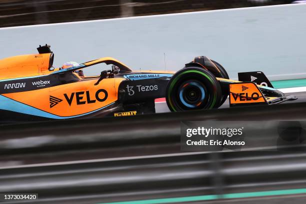 Daniel Ricciardo of Australia driving the McLaren F1 Team MCL36 Mercedes during Day Three of F1 Testing at Circuit de Barcelona-Catalunya on February...