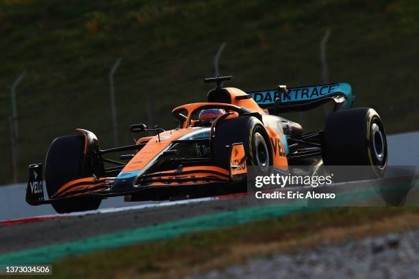 Daniel Ricciardo of Australia driving the McLaren F1 Team MCL36 Mercedes during Day Three of F1 Testing at Circuit de Barcelona-Catalunya on February...