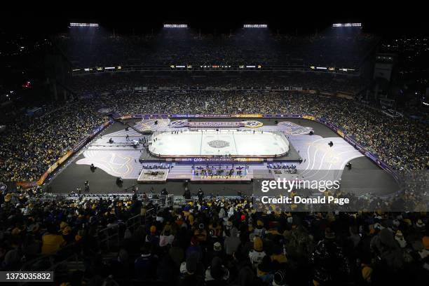 General view of the stadium before the 2022 Navy Federal Credit Union NHL Stadium Series between the Tampa Bay Lightning and the Nashville Predators...