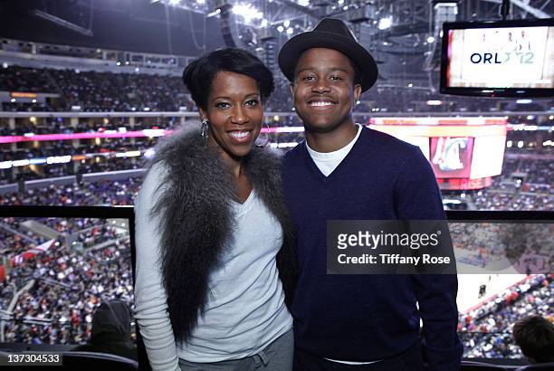 Regina King and Ian Alexander Jr attend Connor Cruise's 17th birthday party benefiting Children's Miracle Network Hospitals sponsored by California...