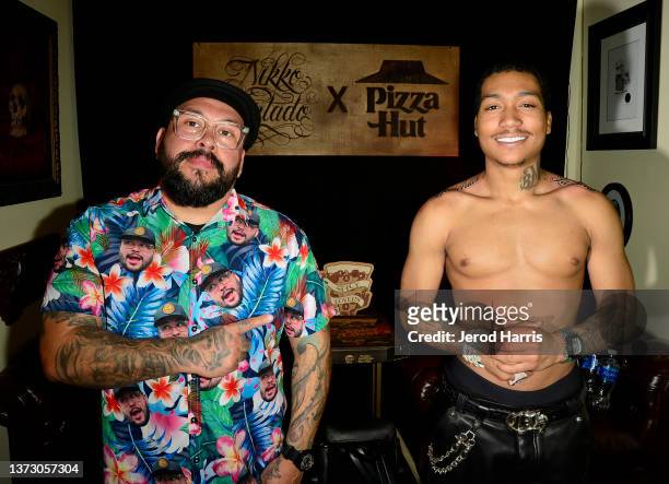 Nikko Hurtado and Demetrius 'Lil Meech' Flenory Jr. Attend as Pizza Hut collaborates with Nikko Hurtado for a pop-up Fire & Ink event on February 26,...