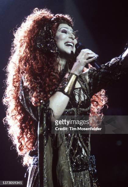 Cher performs at San Jose Arena on February 5, 2000 in San Jose, California.