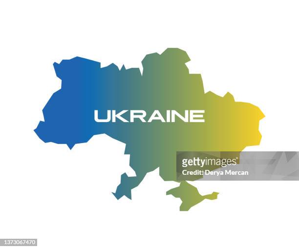 stockillustraties, clipart, cartoons en iconen met ukraine map vector stock illustration. - nato flag