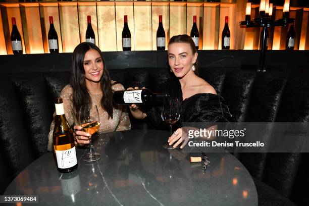 Fresh Vine Wine Co-owners Nina Dobrev and Julianne Hough celebrate the launch of Fresh Vine Wine in the state of Nevada at Resorts World Las Vegas on...
