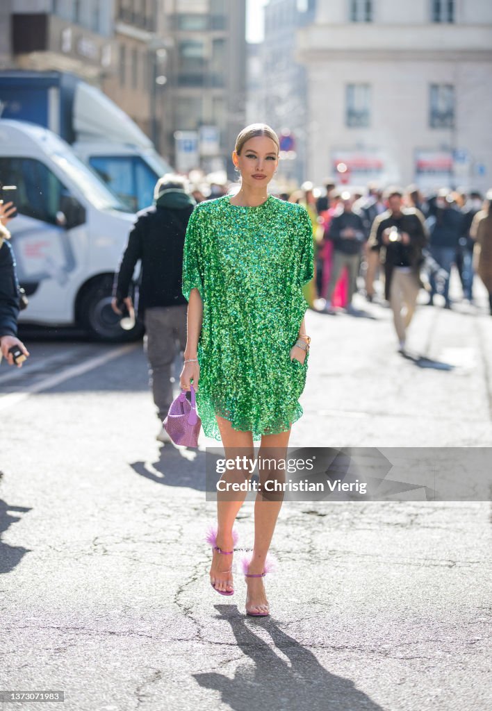 Street Style - Day 4 - Milan Fashion Week Fall/Winter 2022/2023