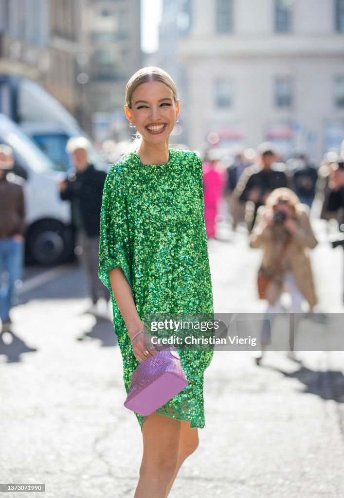 Street Style - Day 4 - Milan Fashion Week Fall/Winter 2022/2023