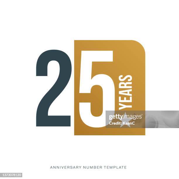 modern anniversary logo template isolated, anniversary icon label, anniversary symbol stock illustration - number 45 stock illustrations