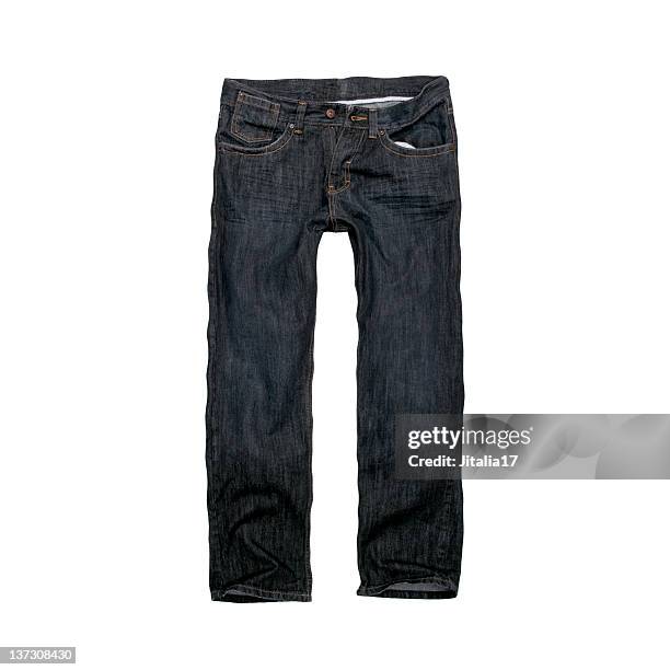 dark blue, designer jeans for men - white background - skinny jeans on white stock pictures, royalty-free photos & images