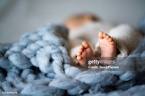 foot of newborn baby - one baby girl only stock pictures, royalty-free photos & images