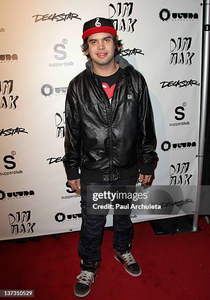 Recording Artist Datsik attends Steve Aoki's "Wonderland" record release party and red carpet event at SupperClub Los Angeles on January 18, 2012 in...