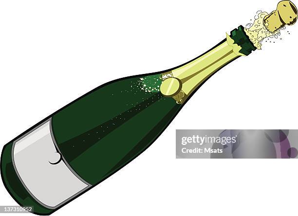 ilustraciones, imágenes clip art, dibujos animados e iconos de stock de explosión de champán - champagne cork