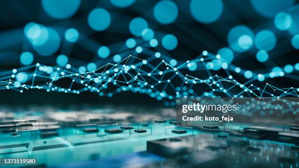 abstract blockchain technology background - big data network stock pictures, royalty-free photos & images