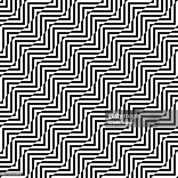 stockillustraties, clipart, cartoons en iconen met black triangular striped squares pattern, on white background - bias line