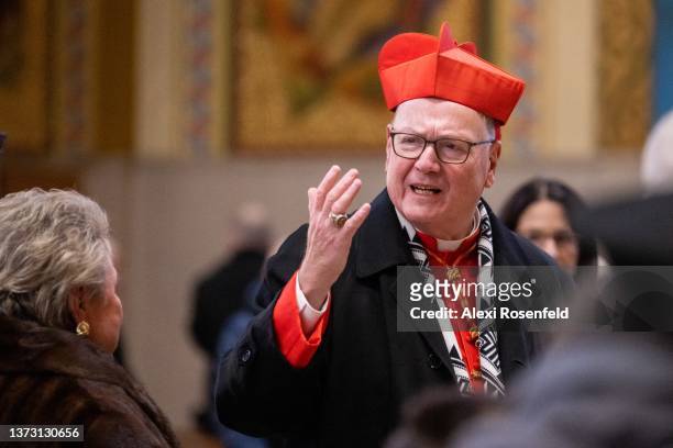 Cardinal Timothy Dolan attends mass at St. George’s Church on February 27, 2022 in New York City. His Eminence, Cardinal Timothy Dolan, Archbishop of...