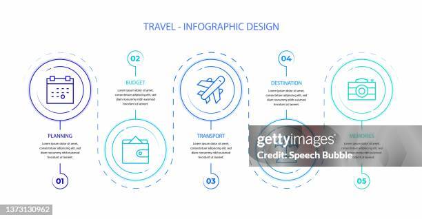 travel infographic stock illustration. - boarding pass infographic stock illustrations