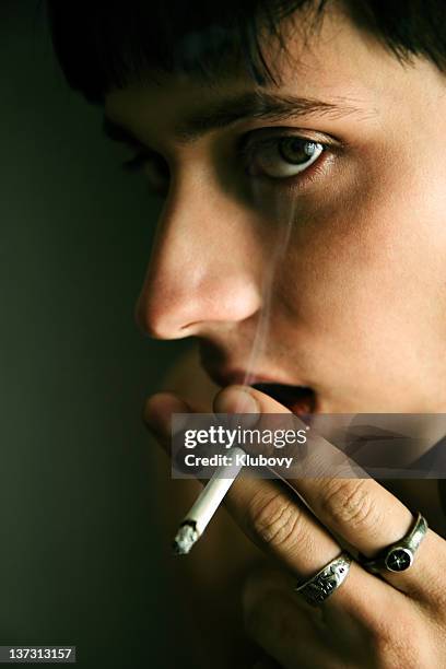 smoker - emo guy stock pictures, royalty-free photos & images