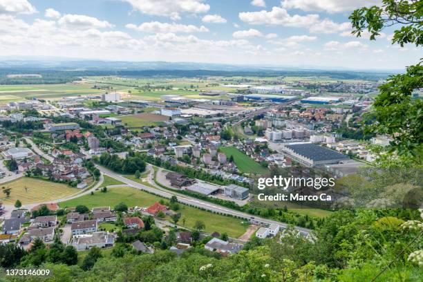 view of the municipality of oensingen in the canton of solothurn - solothurn stockfoto's en -beelden