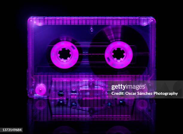 cassette audio tape - audiocassette stock-fotos und bilder