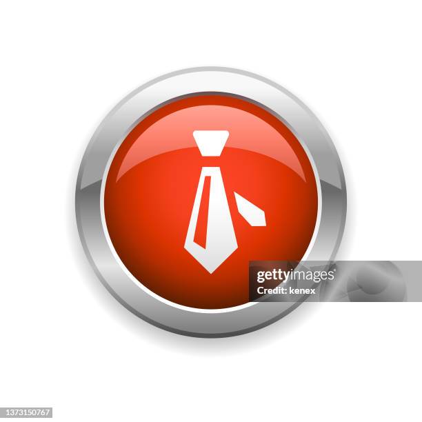 necktie and business glossy icon - windsor knot stock illustrations