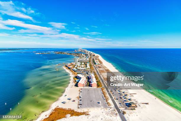 pensacola beach antenne - pensacola stock-fotos und bilder