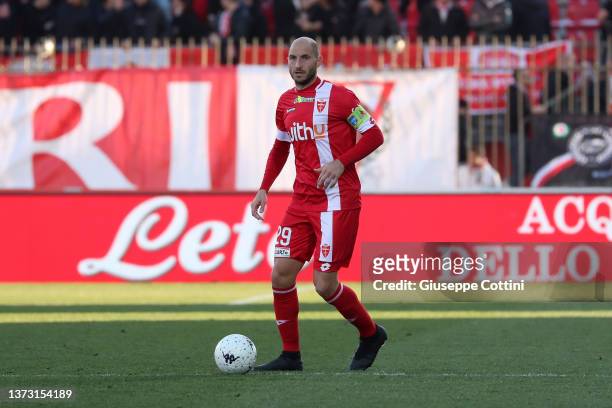 Gabriel Paletta of AC Monza in action during the Serie B match between AC Monza and US Lecce at Stadio Brianteo on February 27, 2022 in Monza, Italy.