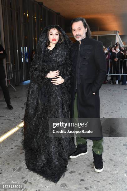 Fabio Novembre arrives at the Bulgari BZero1 Avrora Awards during the Milan Fashion Week Fall/Winter 2022/2023 on February 27, 2022 in Milan, Italy.