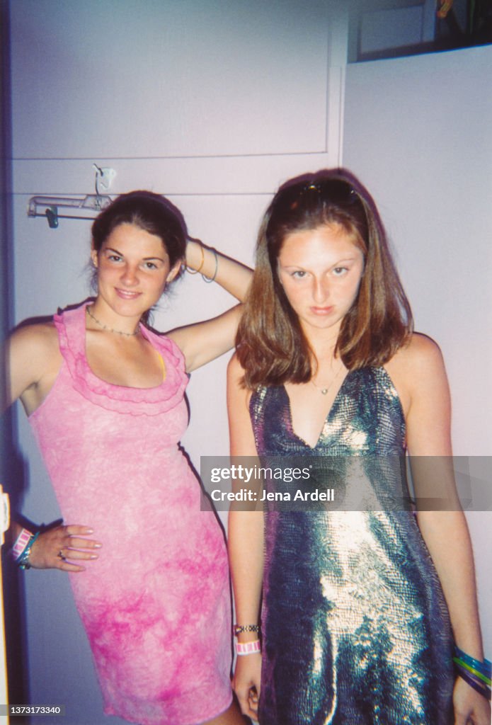 Best Friends Trying On Dresses Y2K Fashion 2000s Style Vintage Candid