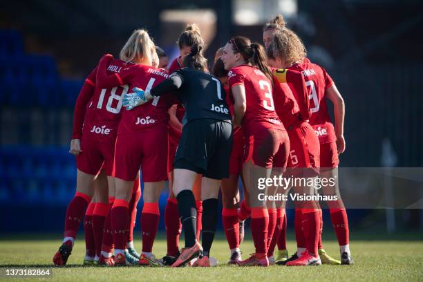 During the Vitality Women's FA Cup Fifth Round match between Liverpool Women and Arsenal Women at Prenton Park on February 27, 2022 in Birkenhead,...