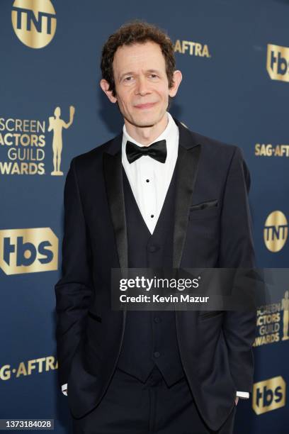 Adam Godley attends the 28th Screen Actors Guild Awards at Barker Hangar on February 27, 2022 in Santa Monica, California. 1184573