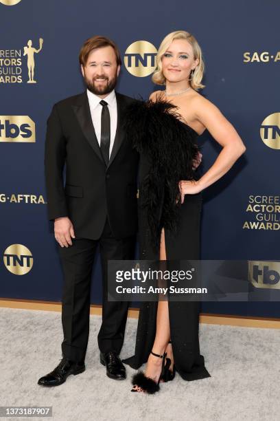 Haley Joel Osment and Emily Osment attend the 28th Annual Screen Actors Guild Awards at Barker Hangar on February 27, 2022 in Santa Monica,...