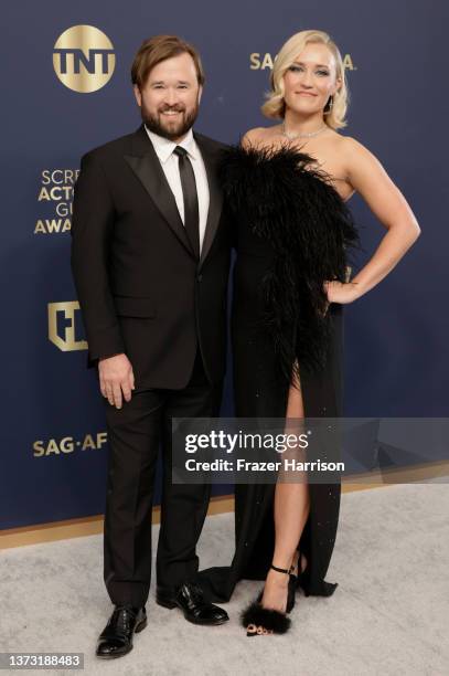 Haley Joel Osment and Emily Osment attend the 28th Annual Screen Actors Guild Awards at Barker Hangar on February 27, 2022 in Santa Monica,...