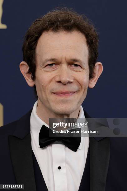 Adam Godley attends the 28th Annual Screen Actors Guild Awards at Barker Hangar on February 27, 2022 in Santa Monica, California.